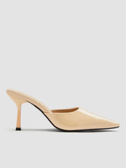 POINTED-TOE HEELED MULES