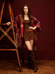 Suede Tube Solid Pocket Mini Dress With Belt