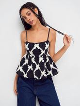 100% Cotton Bowknot Ruffle Cami Top