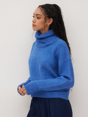 Knit High Neck Long Sleeve Top