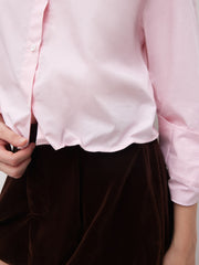 100% Cotton Shapeable Collar, Cuffs And Hem Shirt