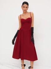 Square Neck Lace Trim Ruffle Maxi Dress