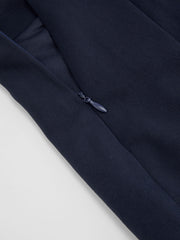 Cotton-blend Mid Rise Colorblock Pleated Mini Skirt