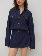 Denim Collar Jacket Mini Dress