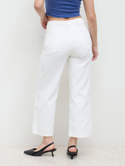 Mid-Rise Straight Leg- Cropped
