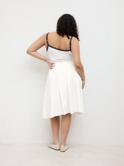 Mid Rise Pleated Midi Skirt Curve & Plus
