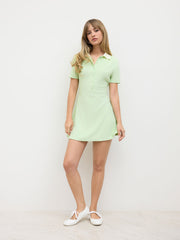 Terry Polo Ruffle Mini Dress