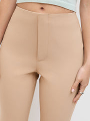 Low Rise Stretch Capri Trousers