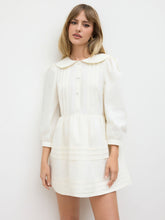 Cotton Peter Pan Collar Smock Mini Dress