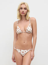 V-neck Floral Triangle Bikini Set