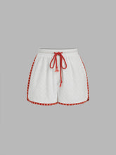 Cotton Mid Rise Floral Contrasting Binding Shorts