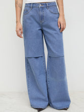 Cider Denim Low Rise Ruched Baggy Jeans