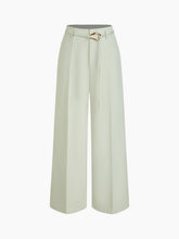 Belted Mid Rise Cropped Trouser