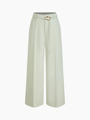 Belted Mid Rise Cropped Trouser