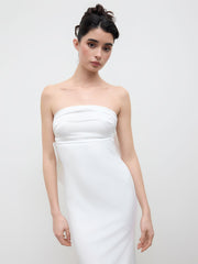 Bandeau Bowknot Ruched Mermaid Maxi Dress