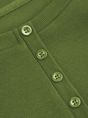 Cotton-blend Button Up Split Top Curve & Plus