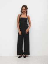 Halter Neckline Wide Leg Jumpsuit