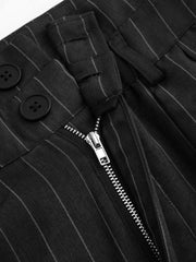 Double Waistband Pinstripe Trouser