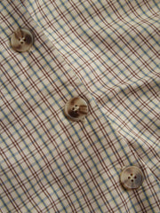 100% Cotton Tartan Split Ruched Shirt Curve & Plus