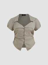 100% Cotton Tartan Split Ruched Shirt Curve & Plus