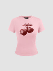 Cherry Graphic Short Sleeve Tee