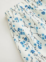 Mid Rise Floral Ruffle Hem Maxi Skirt Curve & Plus