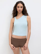 CDR Cotton-Blend Asymmetrical Neck Tank Top