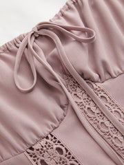 Lace Trim Tiered Cami Maxi Dress