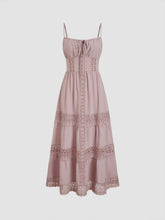Lace Trim Tiered Cami Maxi Dress