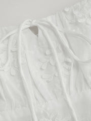 Cotton Floral Knotted Ruched Shirred Cami MIni Dress
