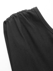 Asymmetrical Neck Knotted Straight Leg Jumpsuit