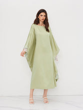 Round Neckline Lace Patched Cut Out Oversized Maxi Dress