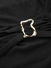 Halter Neckline Wrap Cropped Tank Top