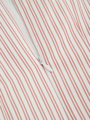 Square Neck Stripe Ruffle Hem Midi Dress