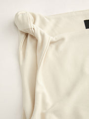 Boat Neck Twist Ruched Midi Dress