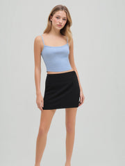 Round Neckline Gingham Cami Top