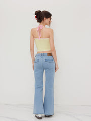 Stretch Cider Denim Low Rise Bootcut Jeans