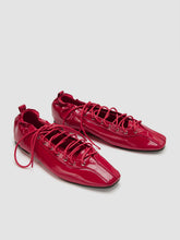 LACE-UP FAUX PATENT LEATHER MARY JANE SHOES