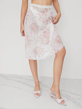 Mesh Floral Lace Trim Cover Up Skirt