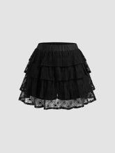 Woven Mid Rise Tiered Mini Skort