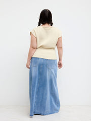 Knitted Round Neckline Vest Curve & Plus