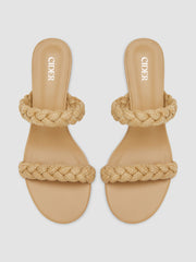 DOUBLE WOVEN STRAP SANDALS