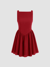 Square Neck Ruffle Mini Dress