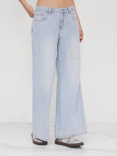 Cider Denim Low Rise Drawstring Straight Leg Jeans