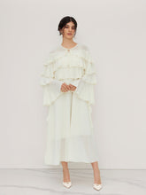 Chiffon Layered Ruffle Knotted Maxi Dress & Slip Dress