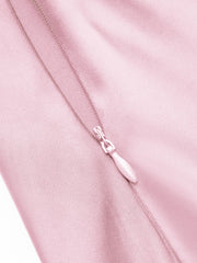 Satin Halter Neckline Backless Maxi Dress