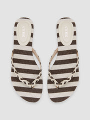 STRIPED MOVEN FLIP-FLOP SLIPPERS
