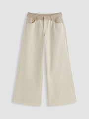 Cider Denim Low Rise Patchy Straight Leg Jeans