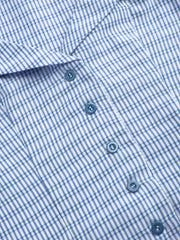 Cotton-blend Collar Check Button Shirt