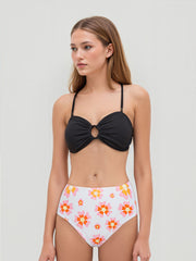 Sweetheart O-Ring Adjustable Top & Floral Cheeky Bikini Bottom